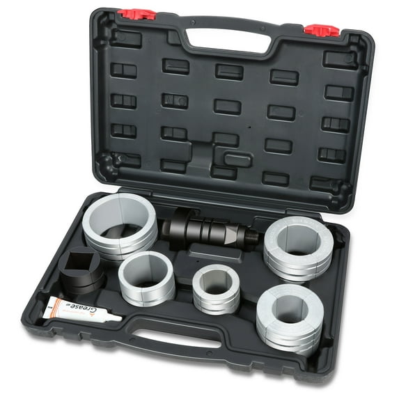 1-5/8 to 4-1/4 Inches Exhaust Pipe Expander Stretcher Tool Set with Rubber Rings for Automotive Car Tail Pipe Tube Repair