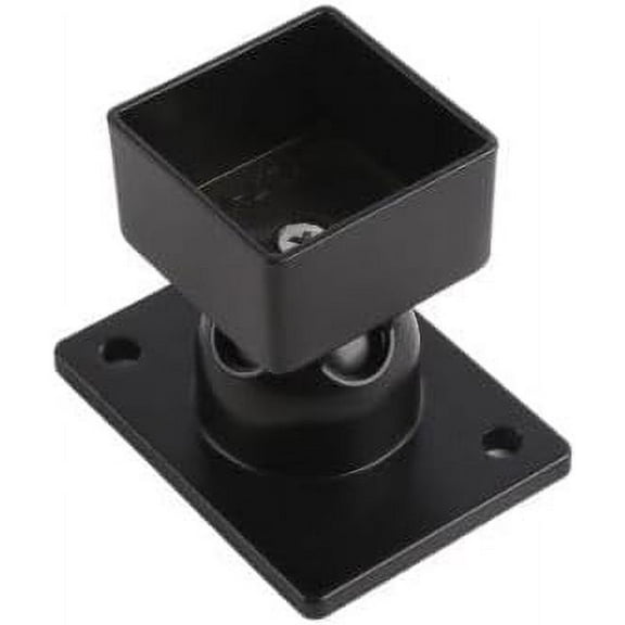 1 5/8" x 1 5/8" Adjustable Swivel Ball Bracket Aluminum Fence - Residential Rail Mounts | Black | Pack of 4
