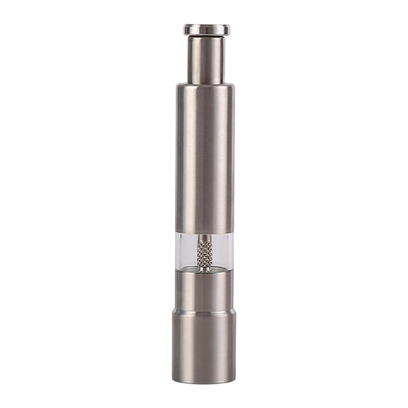 1*5.9 Inch Fillable Stainless Steel Grinder - Adjustable Black Pepper, Long Lasting Fresh Keeping Spice Grinder, High Glass Blender That Can Be Used for Pepper, Cumin, Sea Salt, Mung Bean