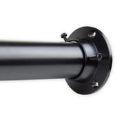 1.5" Adjustable Closet Rod 28-48 inch and Socket Set - Black
