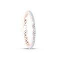 thumbnail image 1 of 1/5 CT Brilliant Round Cut Natural White Diamond Stackable Eternity Engagement Anniversary Band Ring For Womens In 10K Solid Rose Gold (0.20 Cttw) -9, 1 of 6