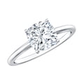 thumbnail image 1 of Rosec Jewels Certified Moissanite Cushion Cut Engagement Ring - 8 mm - 3 Ct Moissanite Ring - D-VS1 Quality Certified, 925 Sterling Silver, US 4.00, 1 of 8