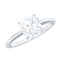 thumbnail image 1 of Rosec Jewels Certified Moissanite Cushion Cut Engagement Ring - 8 mm - 3 Ct Moissanite Ring - D-VS1 Quality Certified, 925 Sterling Silver, US 6.00, 1 of 8