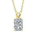 thumbnail image 1 of 1.5 CT Radiant Cut Diamond Necklace Pendant, 14K Yellow Gold, 1 of 1