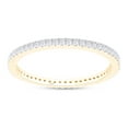 thumbnail image 1 of 1/5 CT Round Cut Natural White Diamond Eternity Stackable Wedding Anniversary Band Ring In 14K Yellow Gold Plated 925 Sterling Silver (0.20 Cttw) -10, 1 of 6