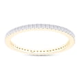 thumbnail image 1 of 1/5 CT Round Cut Natural White Diamond Eternity Stackable Wedding Anniversary Band Ring In 14K Yellow Gold Plated 925 Sterling Silver (0.20 Cttw) -9, 1 of 6