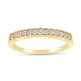 thumbnail image 1 of 1/5 CT Round Cut Natural White Diamond Half Eternity Engagement Ring In 14K Yellow Gold Plated 925 Sterling Silver (Color: I-J, Clarity: I2-I3, 0.20 Cttw) -4, 1 of 7