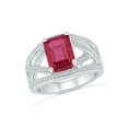 thumbnail image 1 of 1/5 CTTW STERLING SILVER  LAB CREATED RUBY ENGAGEMENT RING, 1 of 3