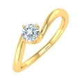 thumbnail image 1 of 1/5 Carat 4-Prong Set Diamond Solitaire Engagement Ring Band in 10K Yellow Gold (Ring Size 4), 1 of 4