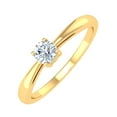thumbnail image 1 of 1/5 Carat 4-Prong Set Diamond Solitaire Engagement Ring Band in 14K Yellow Gold (Ring Size 9), 1 of 4