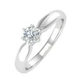 thumbnail image 1 of 1/5 Carat 6-Prong Set Diamond Solitaire Engagement Ring Band in 14K White Gold (Ring Size 10.25), 1 of 5
