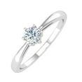 thumbnail image 1 of 1/5 Carat 6-Prong Set Diamond Solitaire Engagement Ring Band in 14K White Gold (Ring Size 6.5), 1 of 4