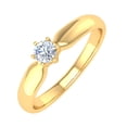 thumbnail image 1 of 1/5 Carat 6-Prong Set Diamond Solitaire Engagement Ring Band in 14K Yellow Gold (Ring Size 8.75), 1 of 4