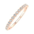 thumbnail image 1 of 1/5 Carat Bezel Set Diamond Wedding Band Ring in 14K Rose Gold - IGI Certified (Ring Size 9.75) (I1-I2 Clarity), 1 of 7