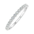 thumbnail image 1 of 1/5 Carat Bezel Set Diamond Wedding Band Ring in 14K White Gold (Ring Size 11) (I1-I2 Clarity), 1 of 7
