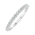thumbnail image 1 of 1/5 Carat Bezel Set Diamond Wedding Band Ring in 14K White Gold (Ring Size 9) (I1-I2 Clarity), 1 of 4