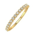 thumbnail image 1 of 1/5 Carat Bezel Set Diamond Wedding Band Ring in 14K Yellow Gold - IGI Certified (Ring Size 8.25) (I1-I2 Clarity), 1 of 7