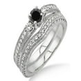 thumbnail image 1 of 1.5 Carat Black Diamond Antique Bridal set on 10k White Gold, 1 of 3