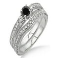 thumbnail image 1 of 1.5 Carat Black Diamond Antique Bridal set on 10k White Gold, 1 of 3