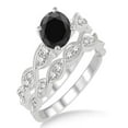 thumbnail image 1 of 1.5 Carat Black Diamond inertwined Bridal set on 10k White Gold, 1 of 2