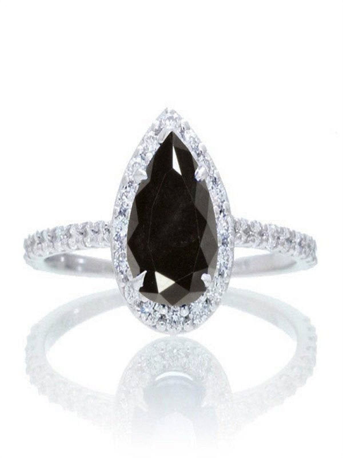 1 5 Carat Classic Pear Cut Black Diamond Moisssanite With Moissanite Celebrity Engagement Ring In 14K White Gold Promise Ring Anniversary ac750009 d359 4bea 94c8 a86b243d1f1d.3160ff1f9998fc3ec195a81851d68219