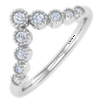 thumbnail image 1 of 1/5 Carat Diamond Anniversary Ring Enhancer for Women in 14K White Gold(Ring Size 9) (SI1-SI2 Clarity) - IGI Certified, 1 of 7