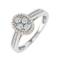 thumbnail image 1 of 1/5 Carat Diamond Oval Shape Engagement Ring in 10K White Gold & Rose Gold - IGI Certified (Ring Size 8.75), 1 of 7