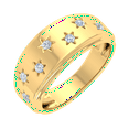 thumbnail image 1 of 1/5 Carat Diamond Wedding Band Ring in 10K Yellow Gold (Ring Size 6), 1 of 5