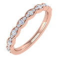 thumbnail image 1 of 1/5 Carat Diamond Wedding Band Ring in 14K Rose Gold( Ring Size 4.25) (SI1-SI2 Clarity) - IGI Certified, 1 of 7