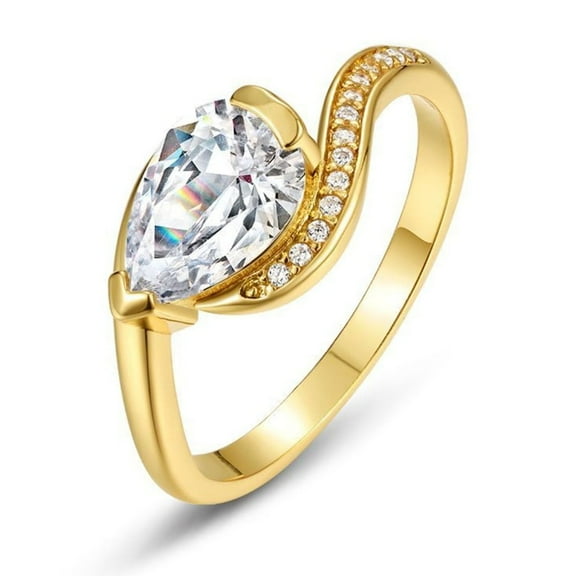 1.5 Carat Marquise Engagement Ring D Color VVS1 Clarity Twisted Moissanite Ring 925 Sterling Silver Gold Wedding Rings for Women Size 5-9