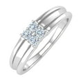 thumbnail image 1 of 1/5 Carat Men's Diamond Wedding Band Ring in 14K White Gold (Ring Size 13) (I1-I2 Clarity), 1 of 5