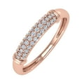 thumbnail image 1 of 1/5 Carat Pave Set Round Diamond Wedding Band Ring in 10K Rose Gold (Ring Size 8.5) (SI1-SI2 Clarity), 1 of 4