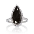 thumbnail image 1 of 1.5 Carat Pear Cut Black Diamond Halo Desiger Engagement for Woman on 10k White Gold, 1 of 2