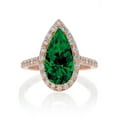 thumbnail image 1 of 1.5 Carat Pear Cut Emerald Halo Desiger Engagement for Woman on 10k White Gold, 1 of 1