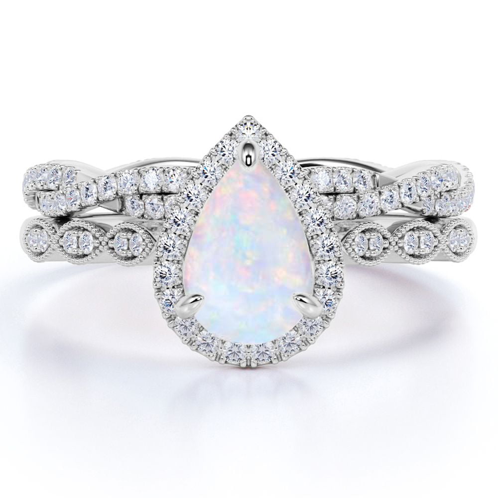 fire opal engagement ring