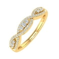 thumbnail image 1 of 1/5 Carat Prong Set Diamond Twisted Wedding Band Ring in 14K Yellow Gold (Ring Size 7.75), 1 of 6