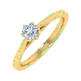 thumbnail image 1 of 1/5 Carat Prong Set Solitaire Diamond Engagement Ring Band in 14K Yellow Gold (Ring Size 9), 1 of 5