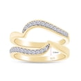 thumbnail image 1 of 1/5 Carat Round Cut Lab Created Moissanite Diamond Enhancer Guard For Engagement Wedding Ring In 14K Yellow Gold Plated 925 Sterling Silver (Color : G-H, Clarity : VVS1, 0.20 Cttw) Size - 8, 1 of 7