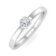 thumbnail image 1 of 1/5 Carat Round Cut Solitaire Diamond Engagement Ring in 14K White Gold (Ring Size 7.75) (I1-I2 Clarity), 1 of 4