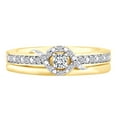 thumbnail image 1 of AFFY 1/5 Carat Round Cut White Natural Diamond Bridal Engagement Wedding Ring Set In 10k Solid Yellow Gold (0.20Cttw) Ring Size-11.5, 1 of 1