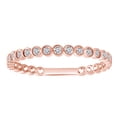 thumbnail image 1 of AFFY 1/5 Carat Round Cut White Natural Diamond Stackable Band Ring In 10K Solid Rose Gold (0.25 Cttw)-Ring Size-5.5, 1 of 1