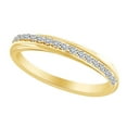 thumbnail image 1 of AFFY 1/5 Carat Round Shape White Natural Diamond Engagement Wedding Band Ring In 14k Yellow Gold (0.2 Cttw) Ring Size-5, 1 of 1