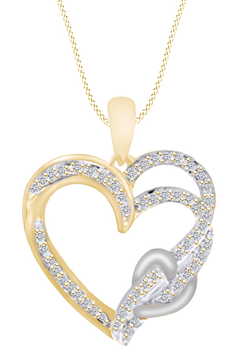 Two Tone Heart Necklace - HC Jewellers - Fiorelli Jewellery
