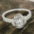 thumbnail image 1 of 1.5 Carat Round cut Engagement Ring in 14K White Gold Over Silver, 1 of 3