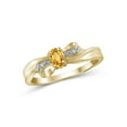 thumbnail image 1 of 1/5 Carat T.G.W. Citrine And White Diamond Accent Sterling Silver Bow Ring, 1 of 4