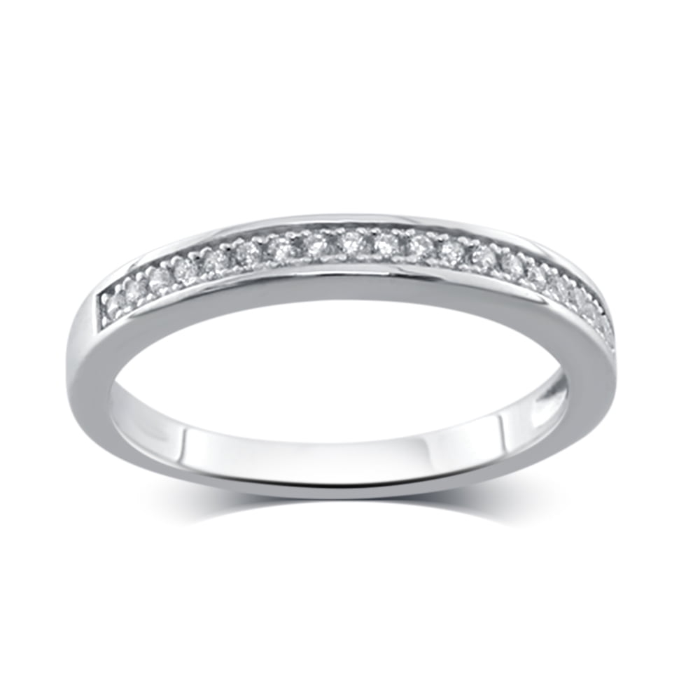 1/5 Carat T.W Cubic Zirconia Sterling Silver Wedding Band
