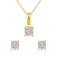 thumbnail image 1 of 1/5 Carat T.W Diamond 10K Yellow Gold Earring & Pendant Set., 1 of 2