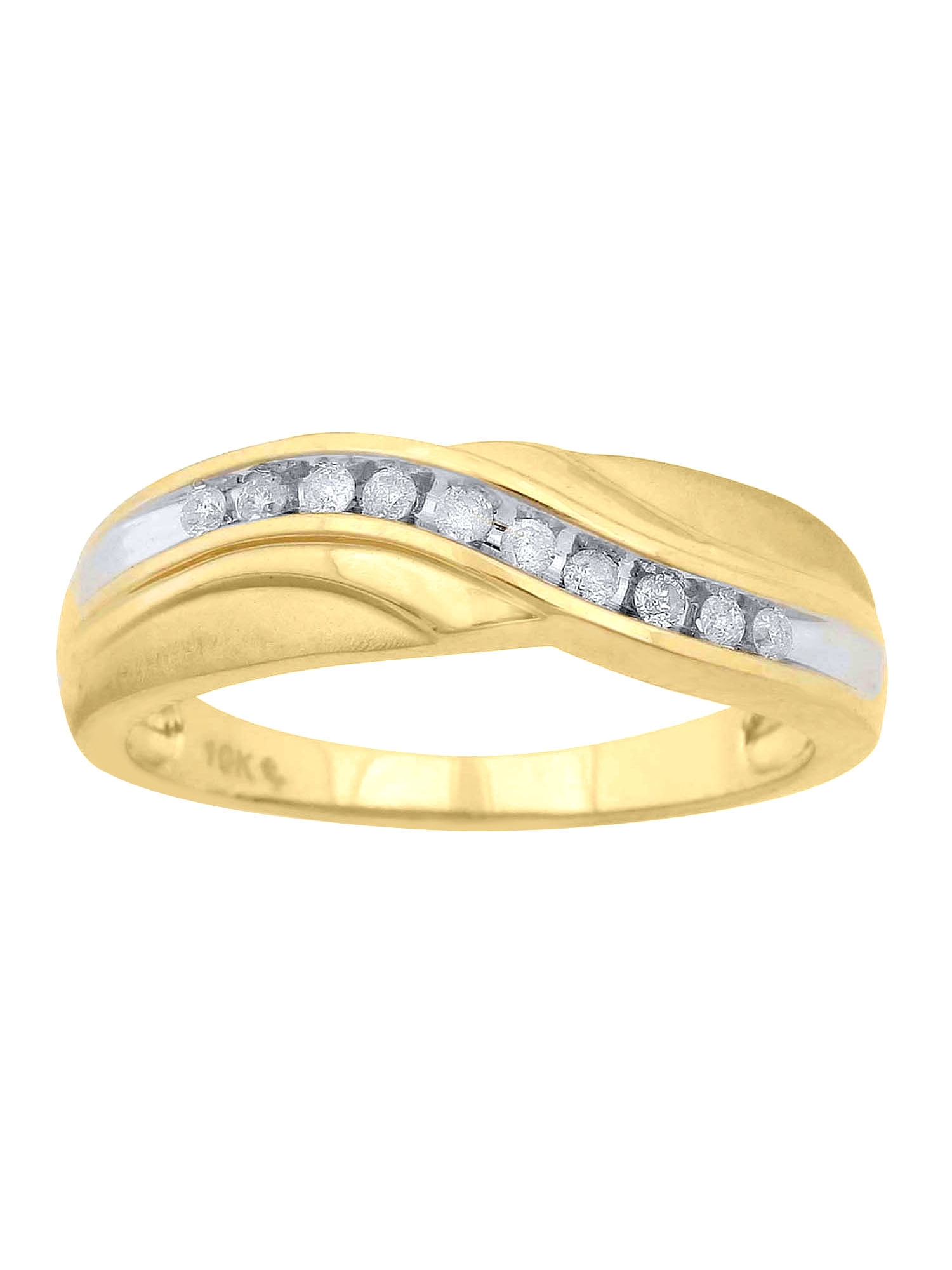 1/5 Carat T.W. Diamond 10kt Yellow Gold Men\'s Band