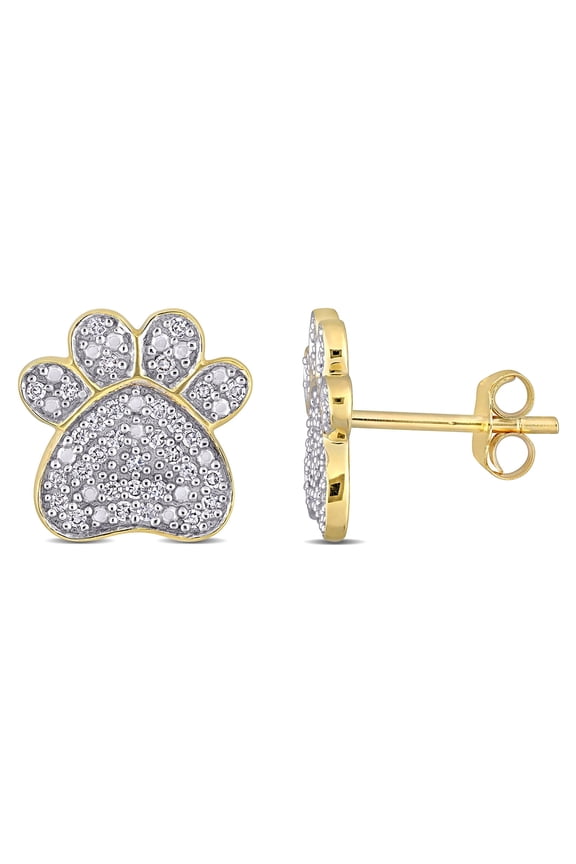 Women's Diamond 10k Yellow Gold Earrings