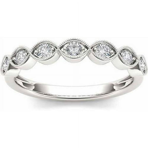 1/5 Carat T.W. Diamond 14kt White Gold Wedding Band